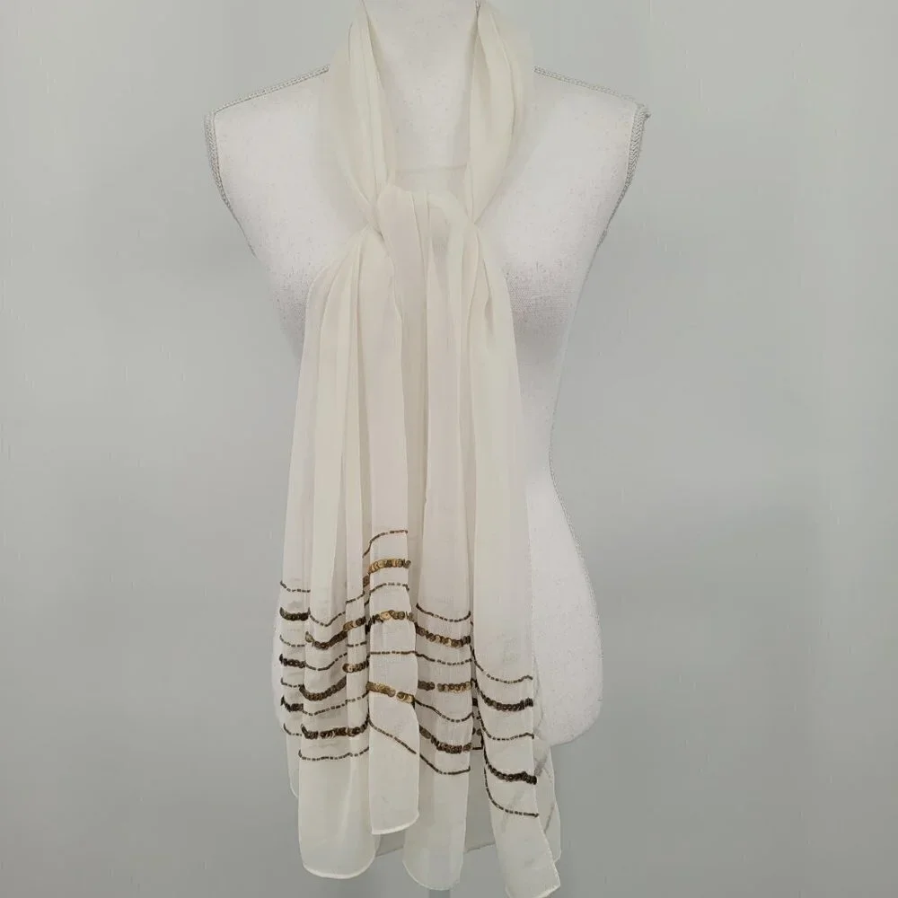 N/A ivory chiffon